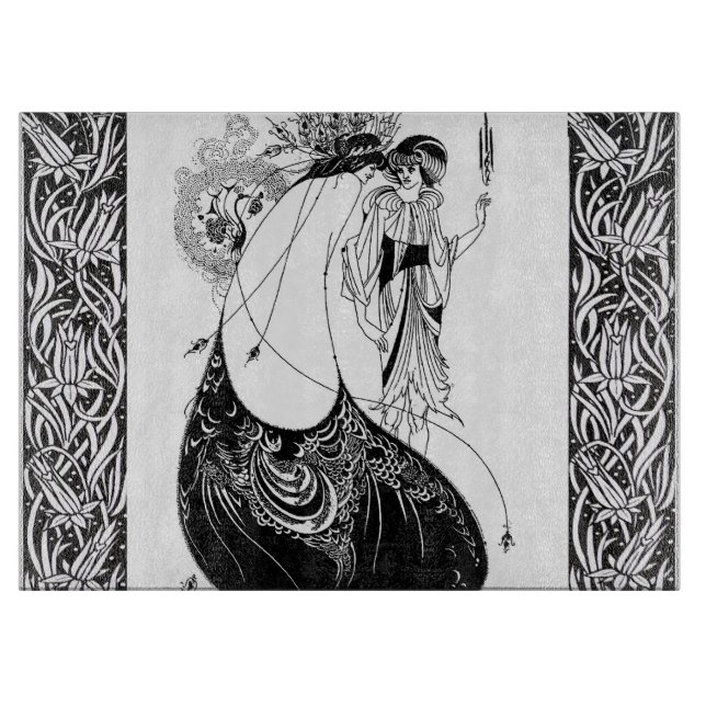 Planche À Découper Jupe Peacock Beardsley Art Nouveau (Devant)