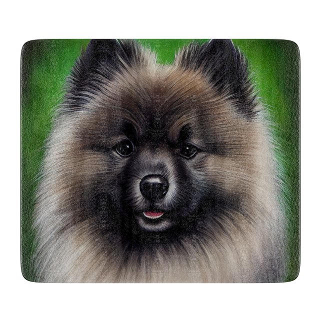 Planche À Découper Keeshond Dog en tenue de jour St. Patrick (Devant)