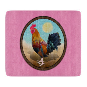 Planche À Découper Key West - Rooster tzigane Vintage ovale