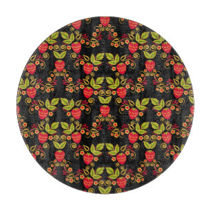 Planche À Découper Khokhloma Russian Berries : Style traditionnel