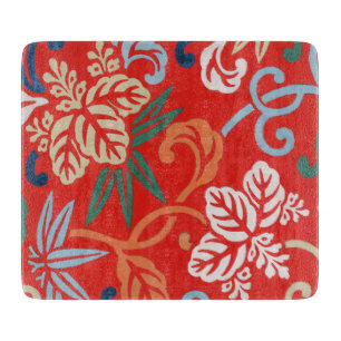 Planche À Découper Kimono japonais hawaïen rouge