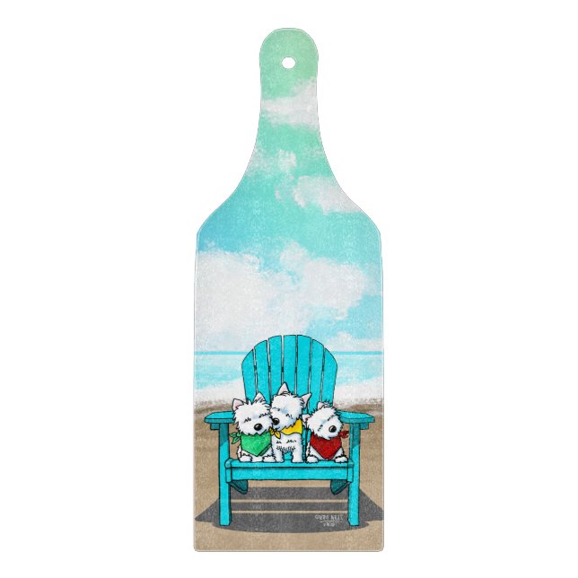 Planche À Découper KiniArt Beach Westies (Devant)