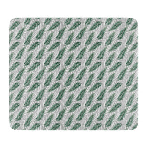 Planche À Découper l Botanique vert Feuilles d'aquarelle