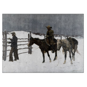 Planche À Découper La chute du Cowboy 1895 Frédéric Remington