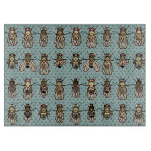 Planche À Découper La génétique de mouche à fruit de drosophile -