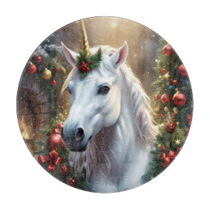 Planche À Découper « La Licorne de Noël »