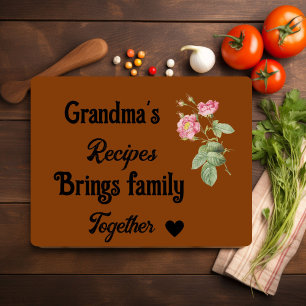 Planche À Découper La recette de grand-mère rassemble la famille de l