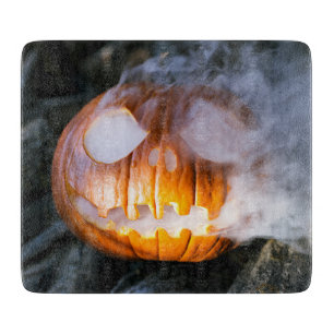 Planche À Découper La tête Jack-o-Lantern d'un cavalier sans tête