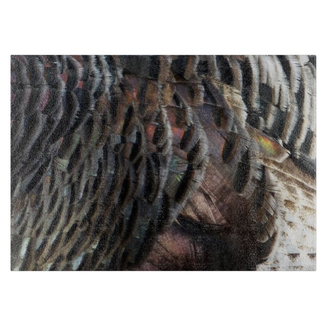 Planche À Découper La Turquie sauvage Plumes I Abstrait Nature Design (Devant)