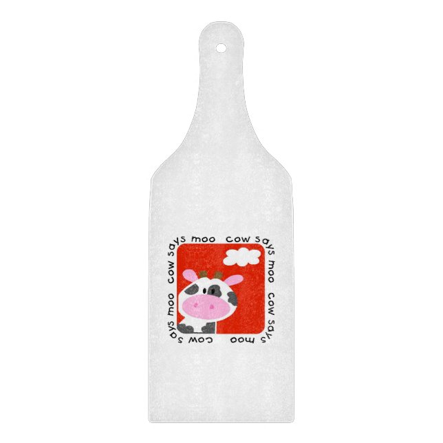 Planche À Découper La vache indique le MOO (Devant)