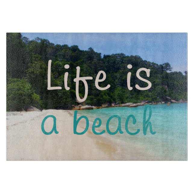 Planche À Découper La vie est une plage (Devant)