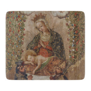 Planche À Découper La Vierge adorant le Christ Enfant Noël