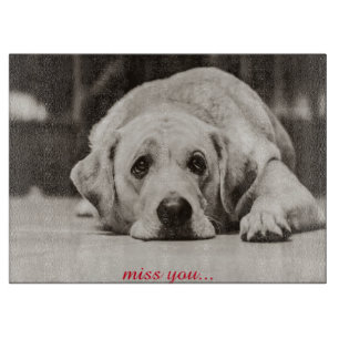 Planche À Découper Labrador Dog Miss you Cutting Board