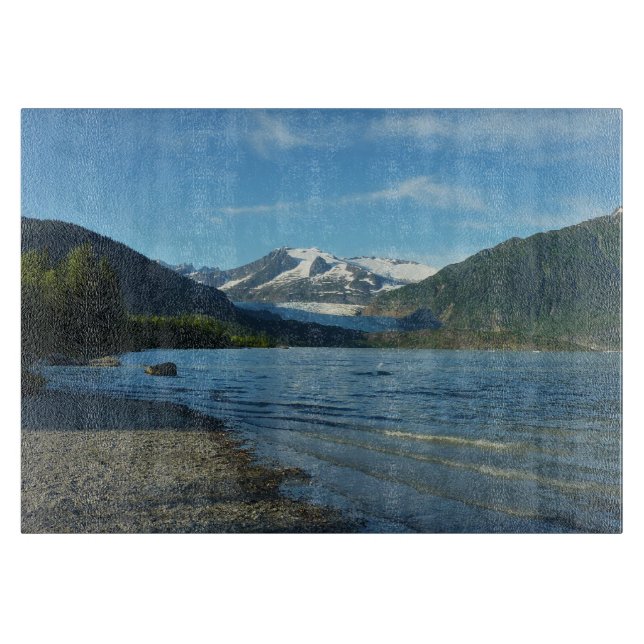 Planche À Découper Lac Mendenhall dans Juneau Paysage de l'Alaska (Devant)