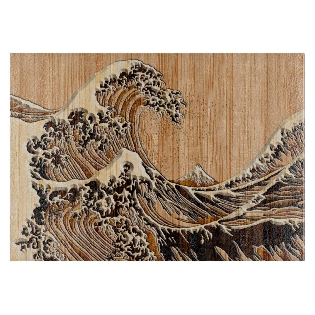 Planche À Découper L'accent en bois en bambou de style de grande (Devant)