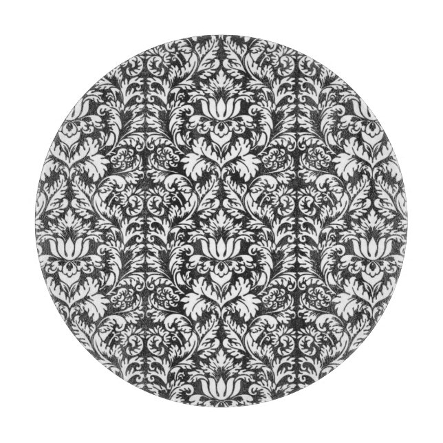 Planche À Découper Lace noir blanc Damas Brocade (Devant)