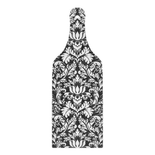 Planche À Découper Lace noir blanc Damas Brocade (Devant)