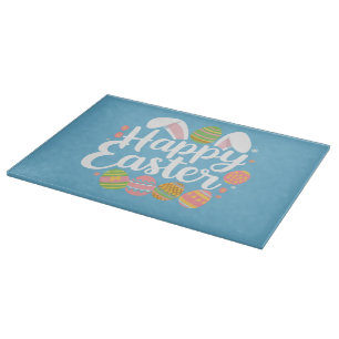 Planche À Découper Lapin de Pâques Joyeuses Vacances de l'Œuf de Pâqu