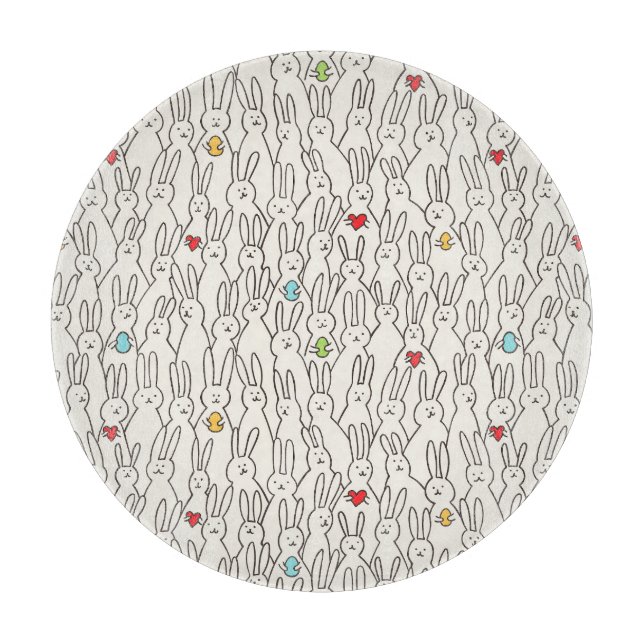 Planche À Découper Lapin De Pâques : Joyeux Amusant Sans Couche. (Devant)