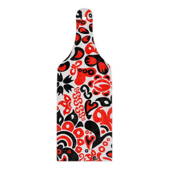 Planche À Découper L'art populaire ukrainien motif floral abstact (Devant)