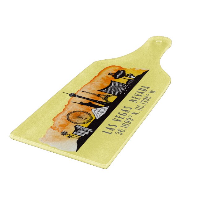 Planche À Découper Latitude Skyline Las Vegas (Coin)