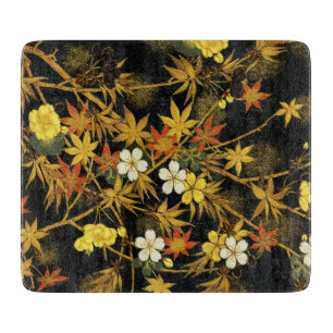 Planche À Découper L'automne japonais laisse l'art classique antique 