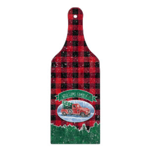 Planche À Découper Le camion vintage de Noël additionnent 4,75" nommé