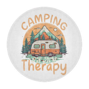 Planche À Découper Le Camping Est Ma Thérapie Vacances D'été Famille