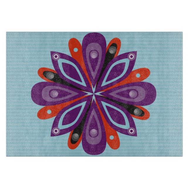 Planche À Découper Le conseil de taille du verre a éclaté le bleu (Devant)