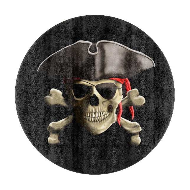 Planche À Découper Le crâne de pirate de jolly roger (Devant)