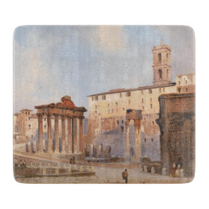 Planche À Découper Le Forum romain antique (par Ippolito Caffi)