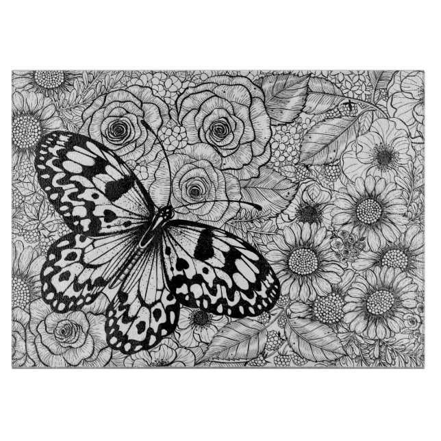 Planche À Découper Le jardin de cerf-volant en papier (Devant)