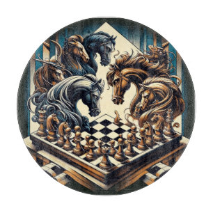 Planche À Découper Le jeu des chevaliers - les échecs rencontre l'ima