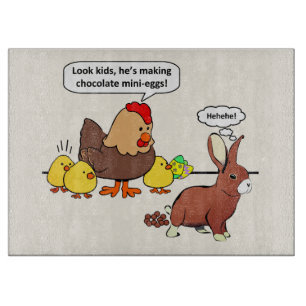 Planche À Découper Le lapin fait à dunette de chocolat la bande