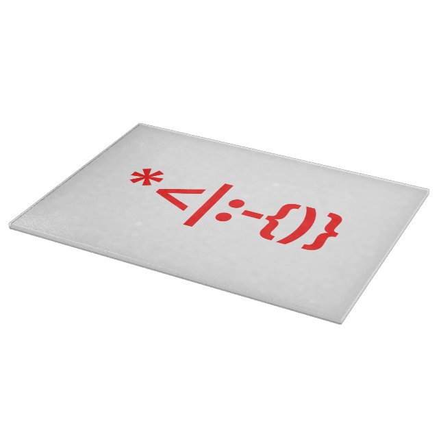 Planche À Découper Le Père Noël avec la barbe Émoticon de Noël (Coin)