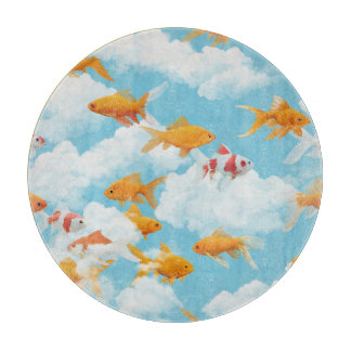 Planche À Découper Le poisson rouge dans le ciel