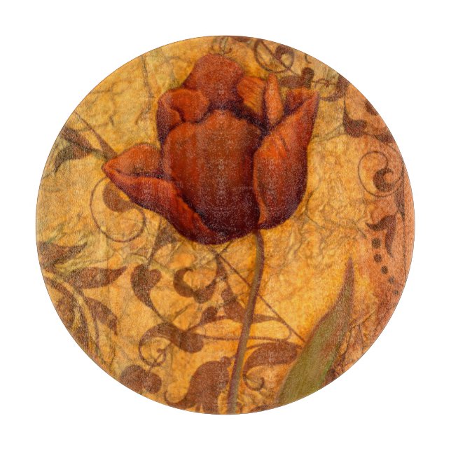 Planche À Découper Le rouge fleurit II (Devant)