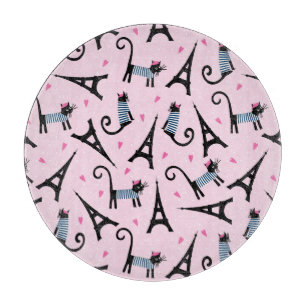 Planche À Découper Le style français a habillé le chat avec le motif