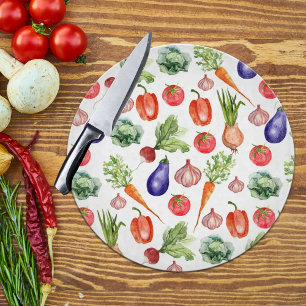 Planche À Découper Légumes d'aquarelle simple