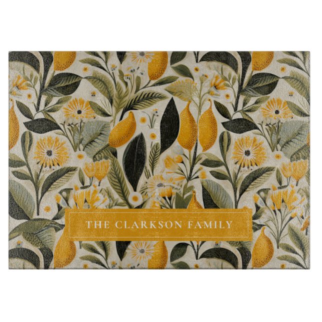 Planche À Découper Lemon Botanical Grove (Devant)