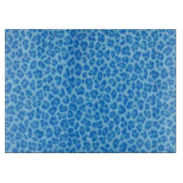 Planche à découper leopard bleu (Devant)