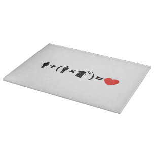 Planche À Découper L'équation d'amour pour les hommes