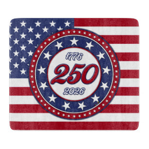 Planche À Découper Les 250 ans d'Amérique avec le drapeau des États-U