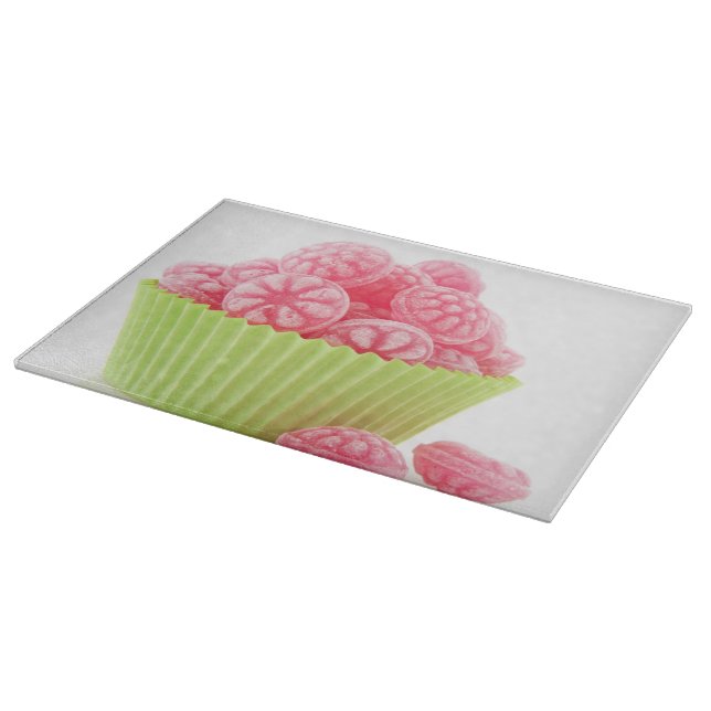 Planche À Découper Les bonbons savoureux à sucrerie de framboise dans (Coin)