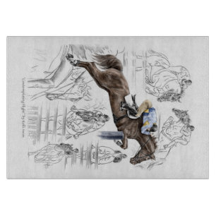 Planche À Découper Les clôtures des Chevaux de cavalier Montage