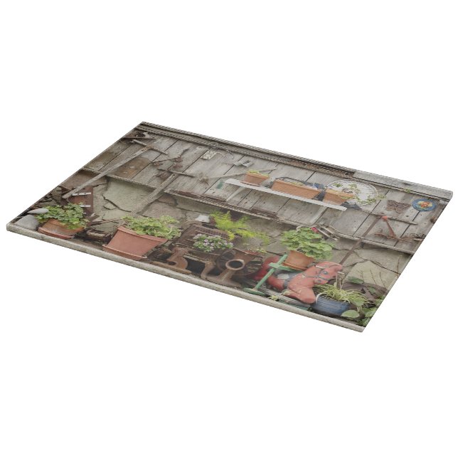 Planche À Découper Les décorations sur la clôture en bois, île de Cat (Coin)