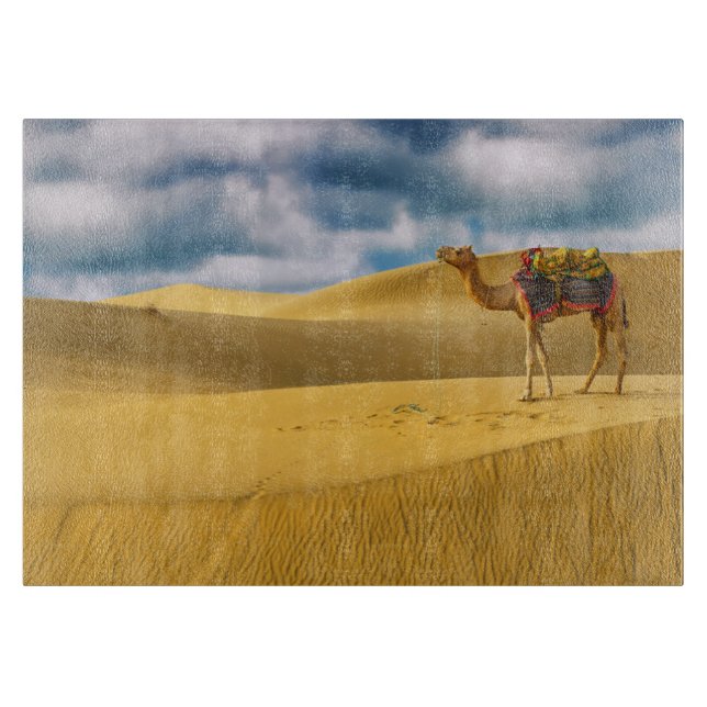 Planche À Découper Les déserts | Thar Desert Rajasthan Inde Camel (Devant)