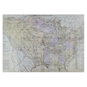 Planche À Découper Les ETATS-UNIS TRACENT, c1812