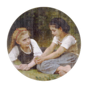 Planche À Découper Les Noisettes : Les jeunes filles ramassent les no