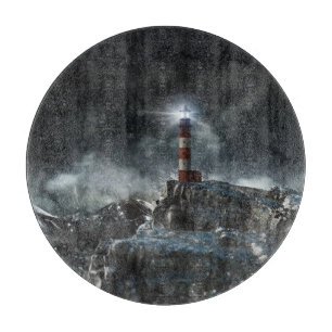 Planche À Découper Les phares   Phare dans la tempête